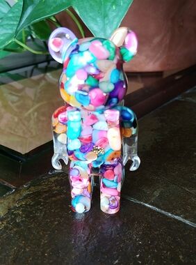 Colorful Multicolored Resin Bear Figure